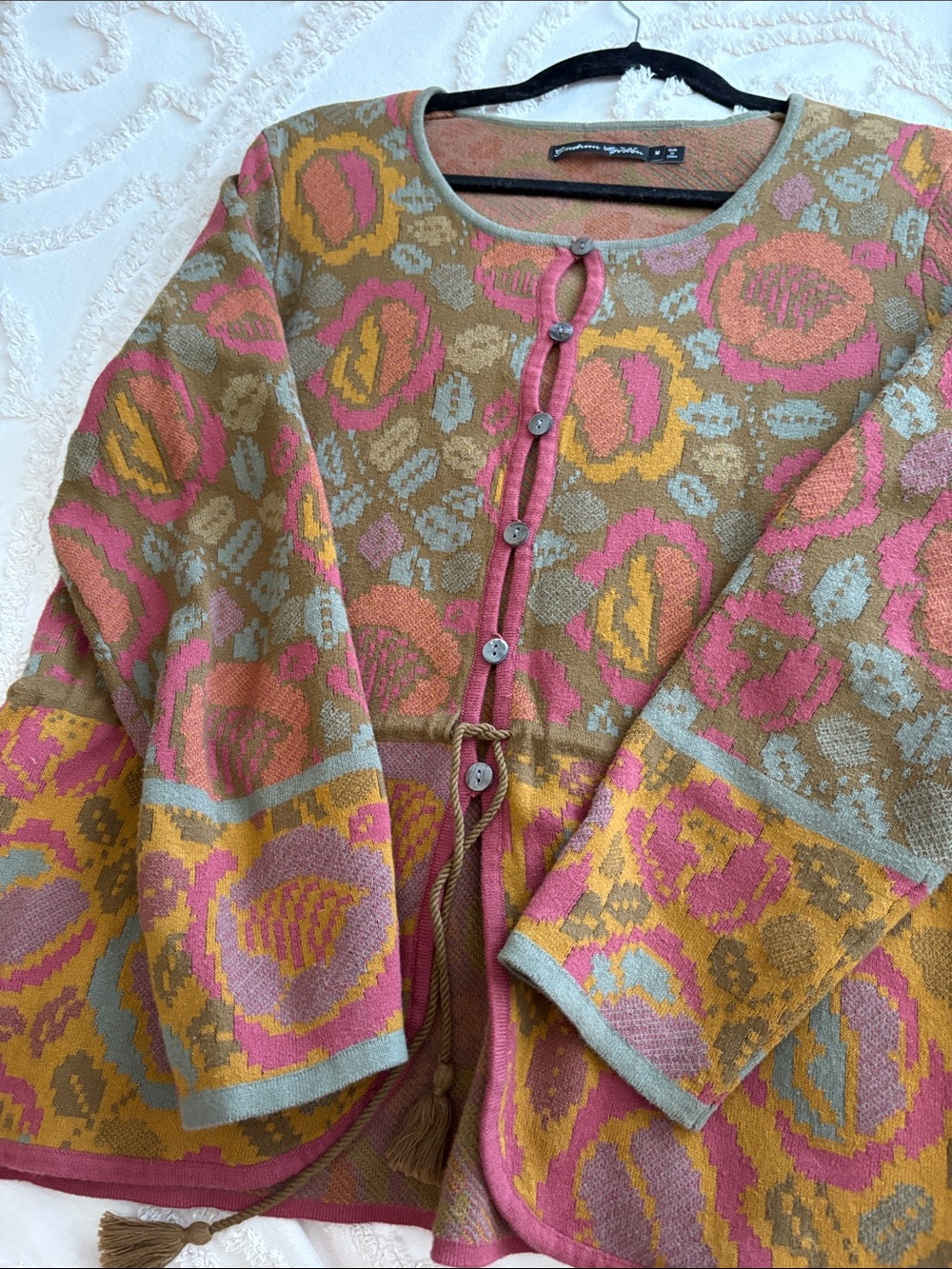 Women’s Gudrun Sjoden patterned button-up knit jacket